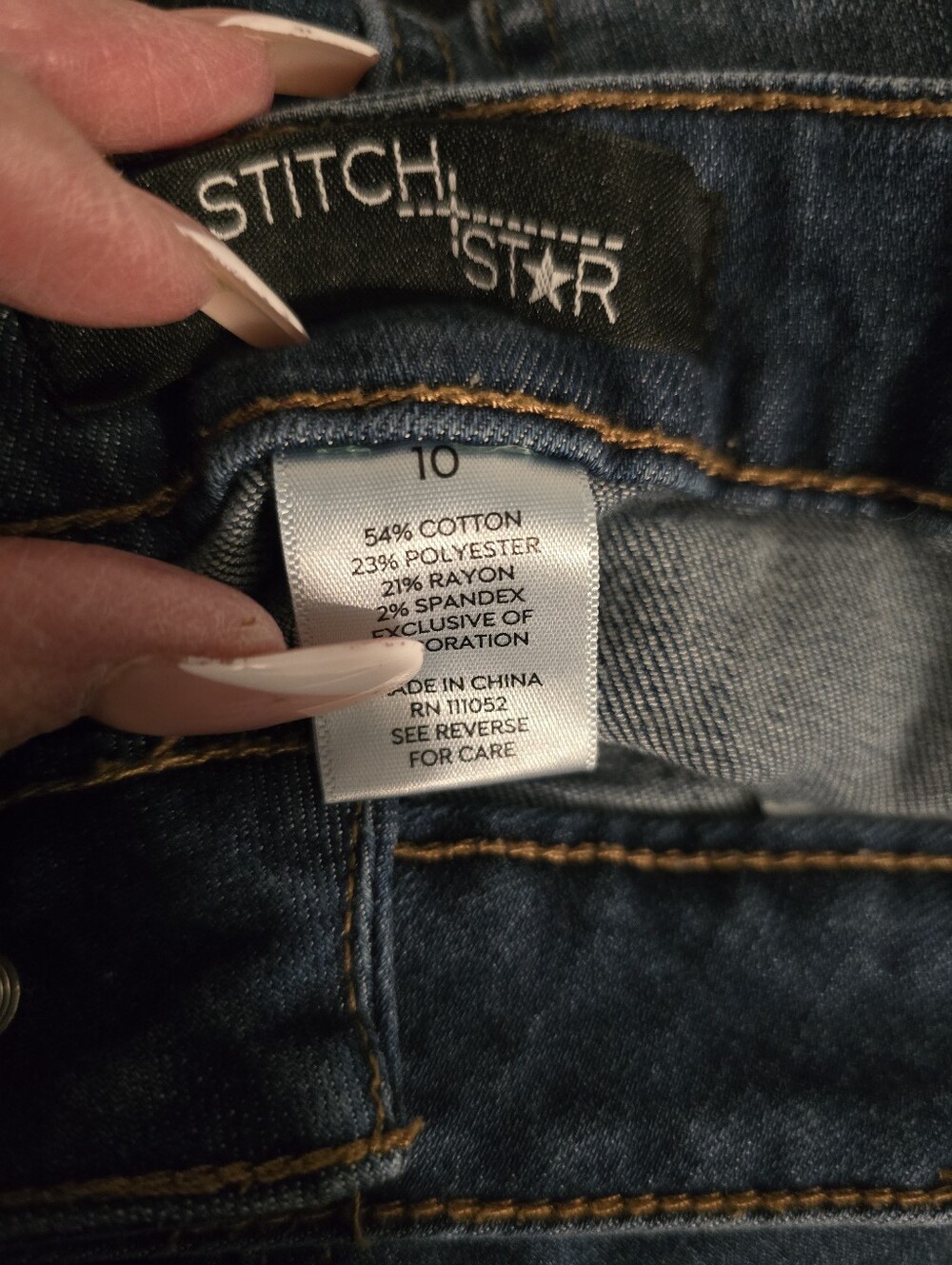 Stitch And Star Dark Blue Women's Embroidered Jeans - Picture 5 of 5